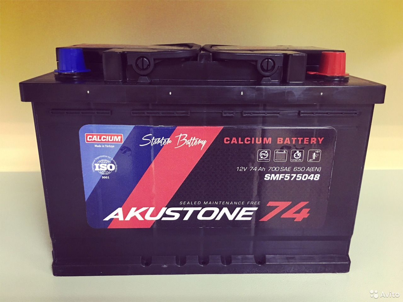 Аккумулятор автомобильный Akustone 74Ah 700 SAE о.п.